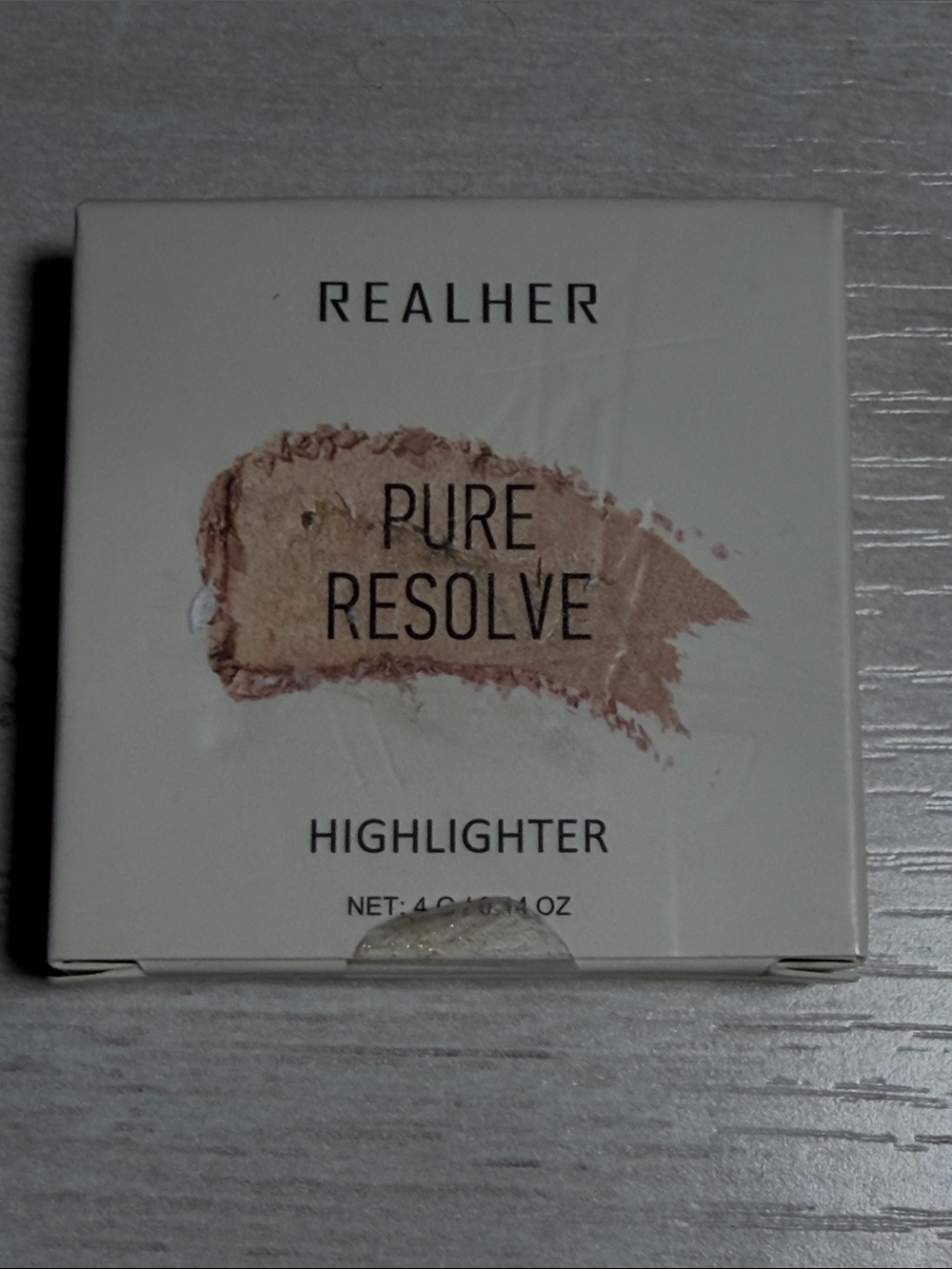 Realher Pure Resolve Highlighter in a 0.14 oz (4g) package